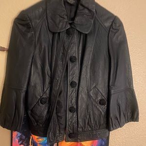 Clothes By Revue Jackets black Leather Jacket size medium